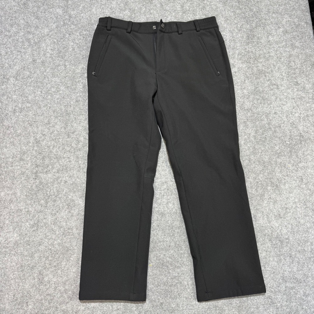 Montbell Mens Black Softshell Winter Hiking Pants Straight Leg Outdoor 33x27.5